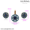 64204 Xuping fashionable jewelry manufacturer China personalized flower style fake gold jewelry set